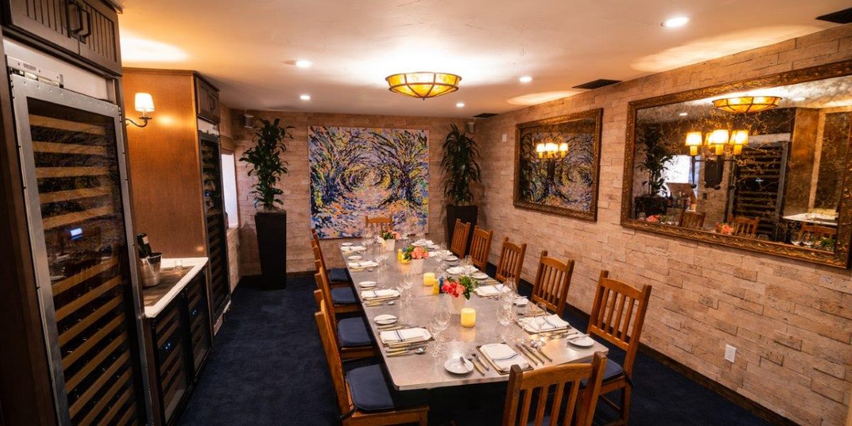 Cork Room dining room and table